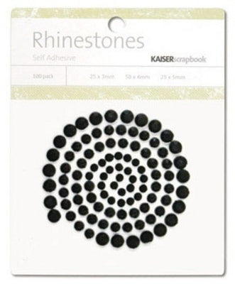 KAISERCRAFT Rhinestones Black 100pc