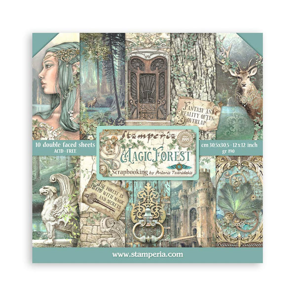 12 x 12 Paperpack STAMPERIA -MAGIC FOREST paper pack SBBL130 190gsm