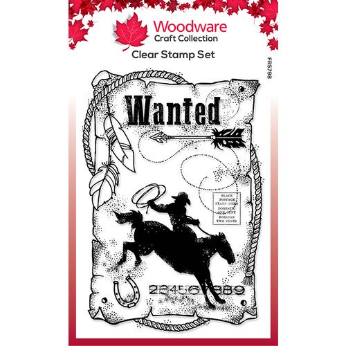 CREATIVE EXPRESSIONS STAMPS Woodware Collection - Wanted