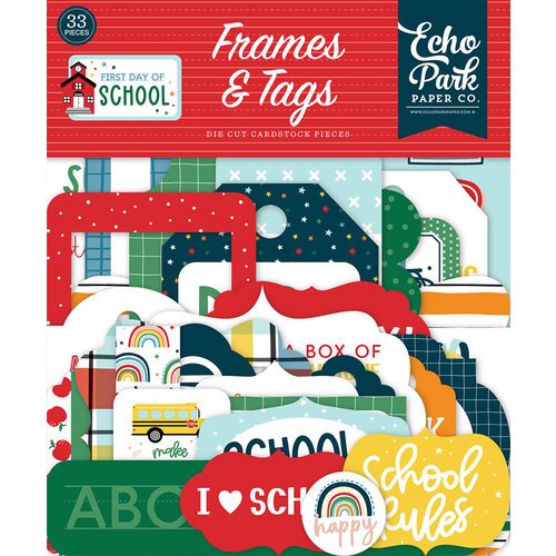 First Day of School- Paper Pack. Echo Park - Frames Tags Ephemera