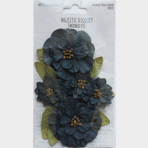 49 & Market  Majestic Bouquet Flowers - Midnight 7pc