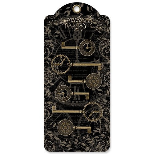 Metal Clock Keys Embellishments 6pc  GRAPHIC 45