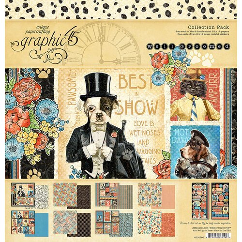 Graphic 45 Collection Pack - Well Groomed  - 12 x 12