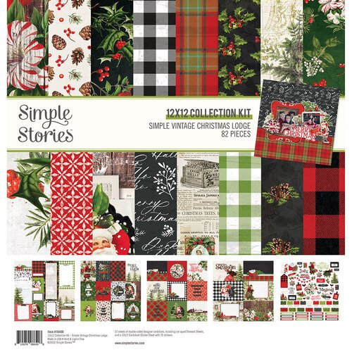 SIMPLE STORIES Simple Village Simple Vintage Christmas Lodge  12 x 12 Collection Kit