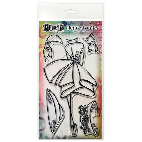 SALE  Dylusions Couture Collection -Walk in the Park  - Stamp set  DYB78401