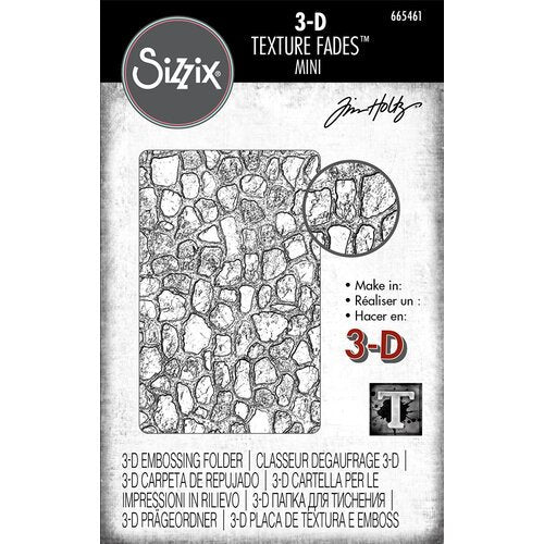 TIM HOLTZ 3D MINI TEXTURE FADES EMBOSSSING FOLDER  MINI COBBLESTONES  665461