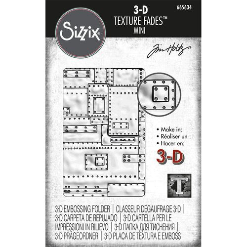 Sizzix 3-D Texture Fades Embossing Folder - Brickwork by Tim Holtz