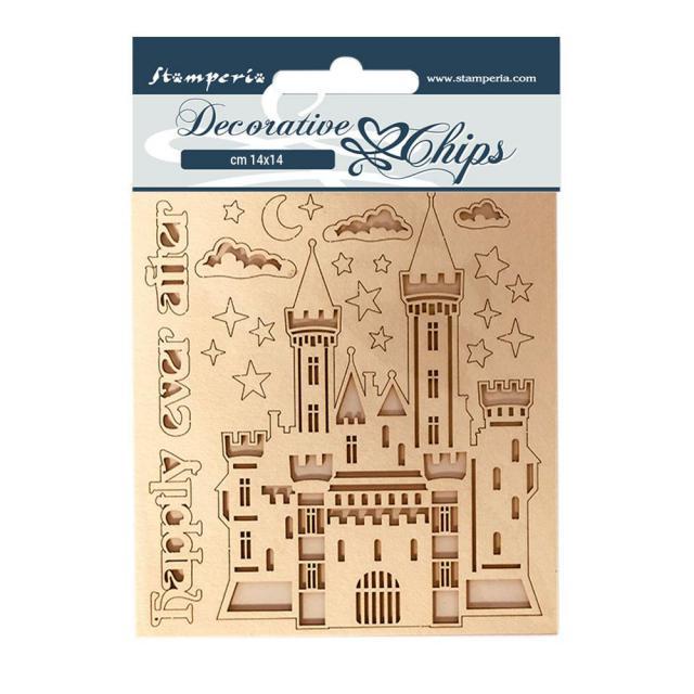 Decorative Chipboard STAMPERIA - Sleeping Beauty Castle  SCB58