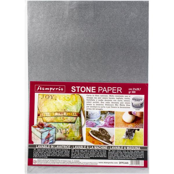 Stone Paper Silver A4 - Stamperia DFPCA4S