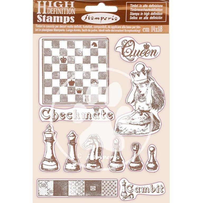 STAMPERIA - Alice Chessboard Stamps WTKCC204