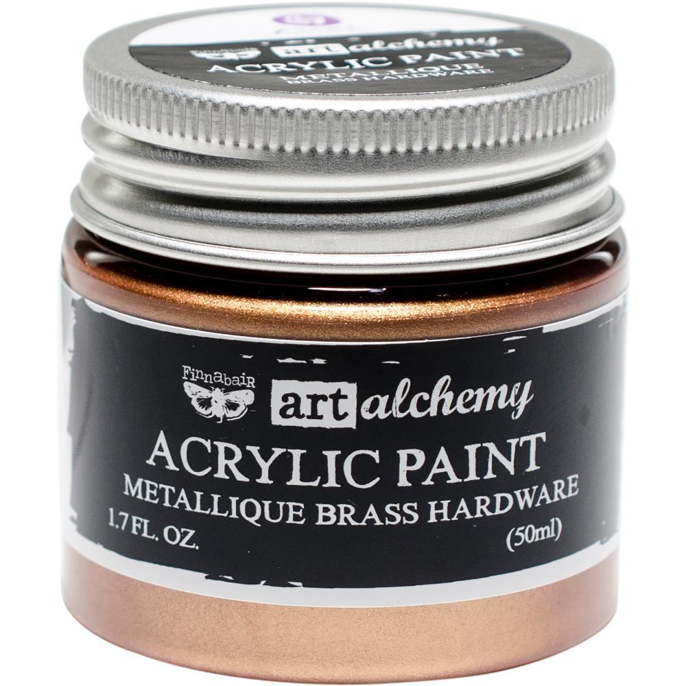 FINNABAIR Art Alchemy Metallique Acrylic Paint - Brass Hardware