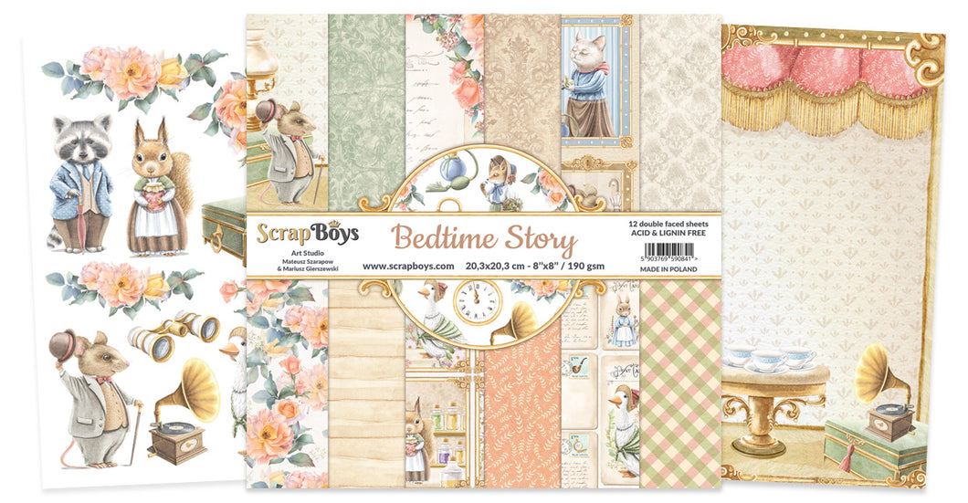 SCRAPBOYS -12x12 Bedtime Story Paper Pack