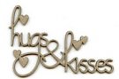 SCRAP FX Boxboard Embellishment Wordlet HUGS & KISSES (HEARTS) 2015252