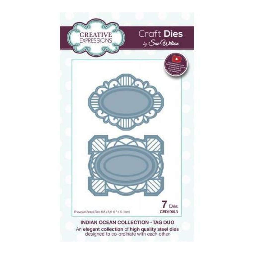 Creative Expressions Dies by Sue Wilson - Pacific Ocean Collection - Tag Duo