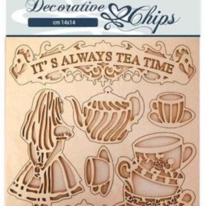 Decorative Chipboard STAMPERIA - Alice SCB49 Tea Time