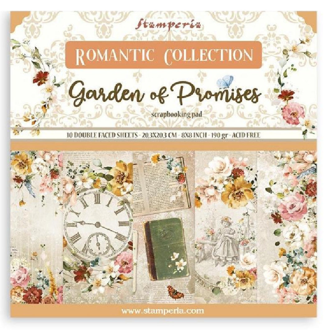 8 x 8 Paperpack STAMPERIA - Garden of Promise 190gsm