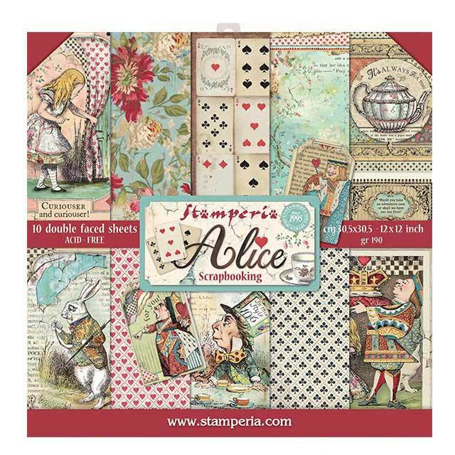 12 x 12 Paperpack STAMPERIA - Alice SBBL52