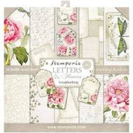 STAMPERIA - Letters & Flowers paper pack 12x12