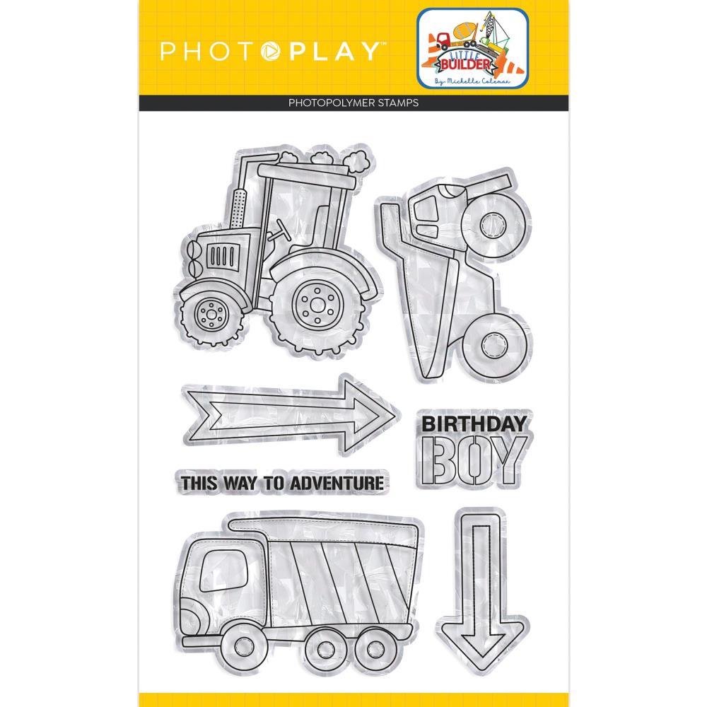 SALE PHOTOPLAY little Builder Polymer Stamps 7pc