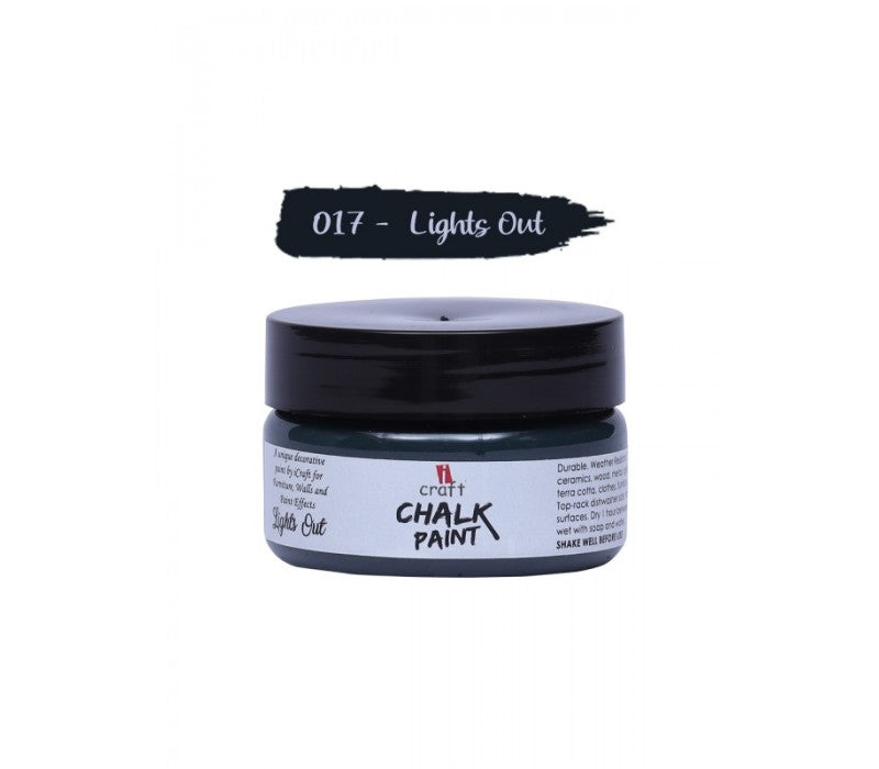 Chalk Paint - # 17 LIGHTS OUT by icraft designs 50ml