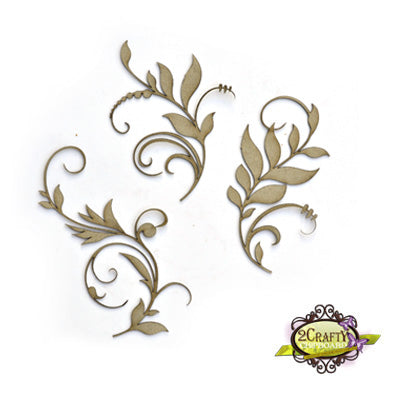 2CRAFTY  Chip Board - Leafy Shrub Set1 m00493