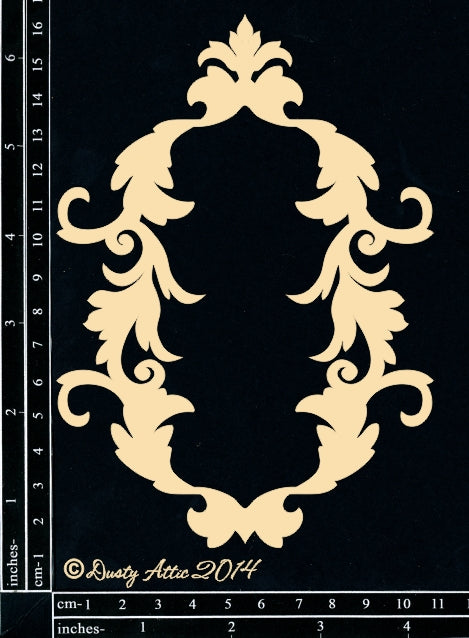 DUSTY ATTIC Chip Board  - Ornate Frame #2 2pc