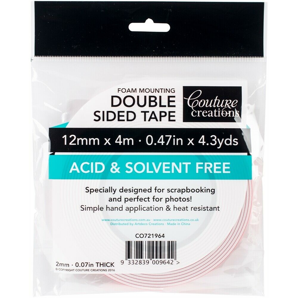 COUTURE CREATIONS 12mm Double  Sided Foam Mounting Tape