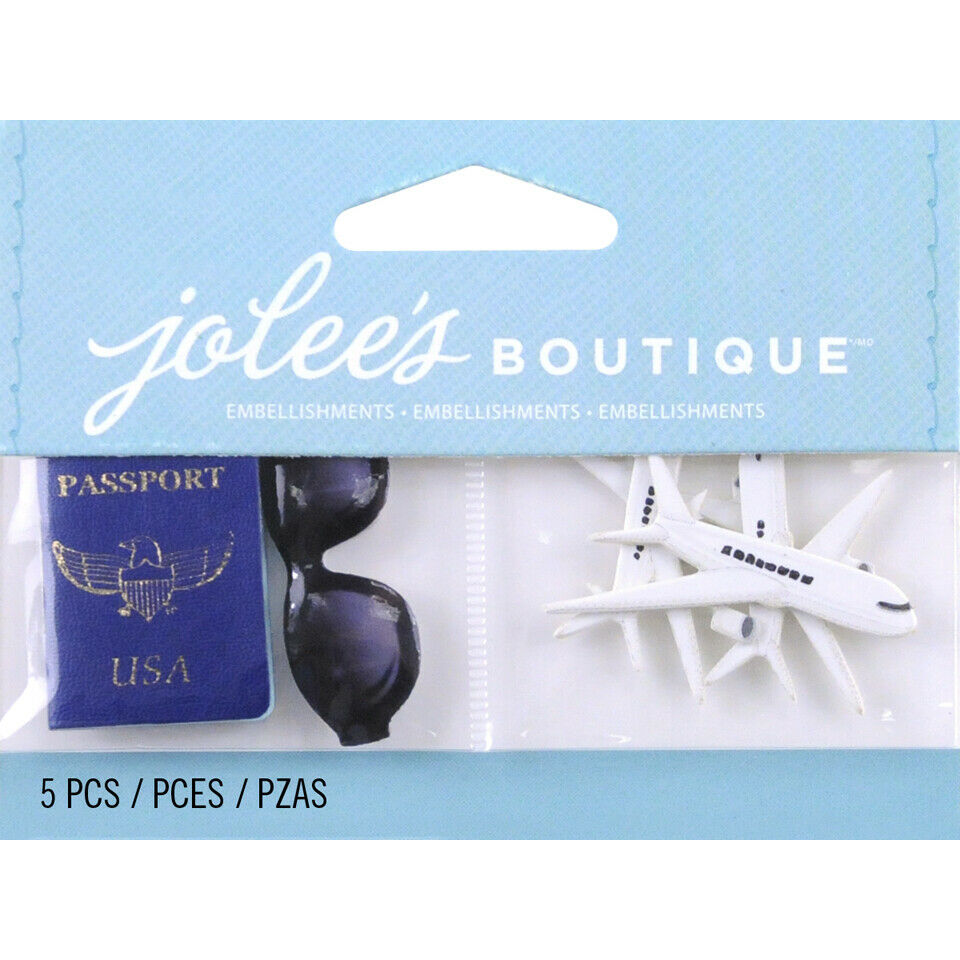 Jolees Boutique Embellishments Sunglasses Passports and Planes