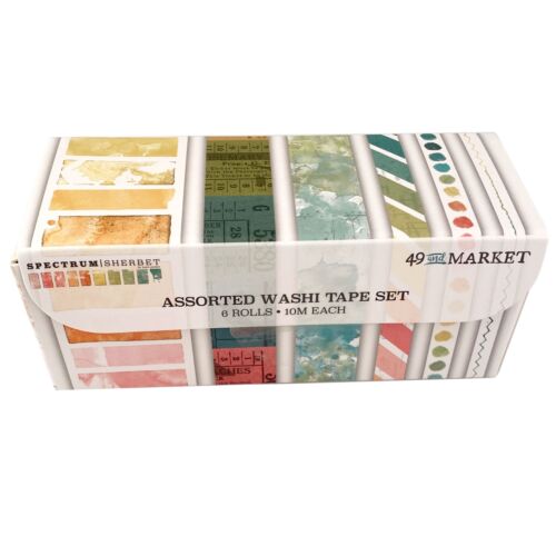 49 & Market Spectrum Sherbet Assorted Washi Tape 6 Rolls 10M ea