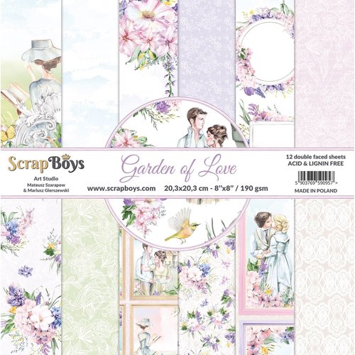 SCRAPBOYS -8x8 Garden of Love Paper Pack