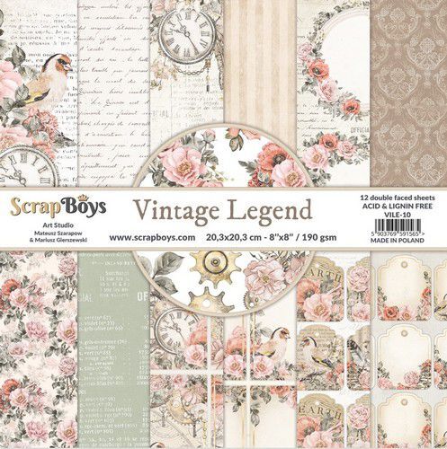 SCRAPBOYS -6x6 Vintage Legend Paper Pack