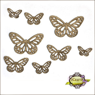 2CRAFTY  Chip Board -  Sharon Butterflies m00496