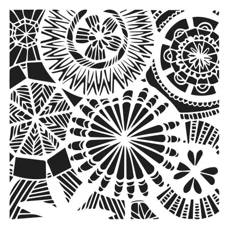 STENCIL 6x6 Floral Spectacle TCW838S