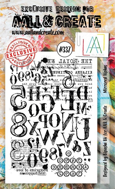 #337 AALL & CREATE STAMP MIRRORED ALPHAS A6