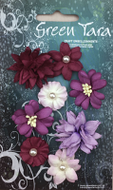 GREEN TARA FLOWERS RUSTIC PURPLE RF8PU