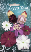 GREEN TARA Flowers - 7 Rustic FL Purple RF7Pu